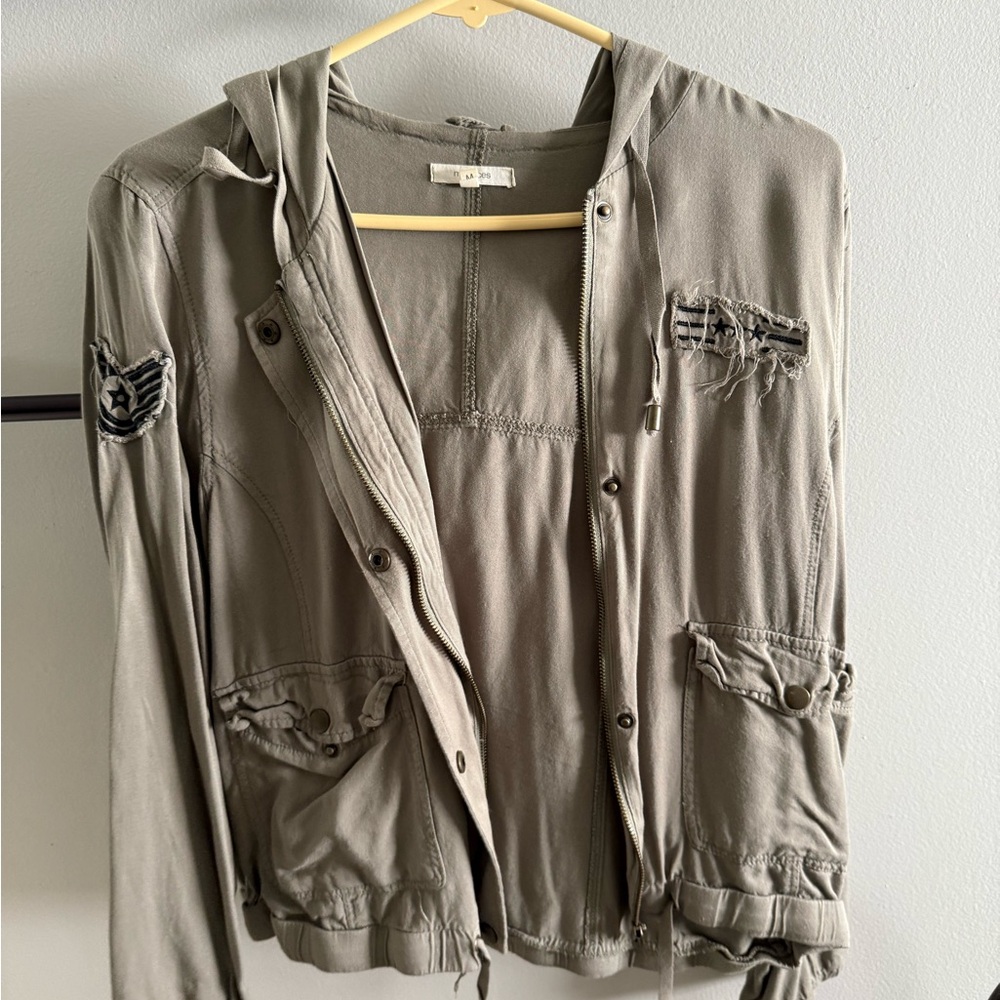 Maurices Khaki Utility Jacket with Hood